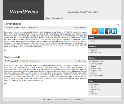 Pure Minimsal WP Theme - Screenshot